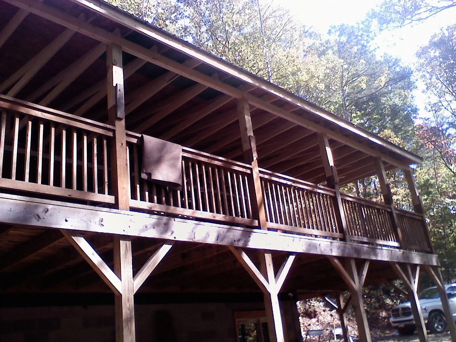 Timber framing under a new elevated porch and deck — Roof Leak Repair in Lake Wilson by Roofing Brothers